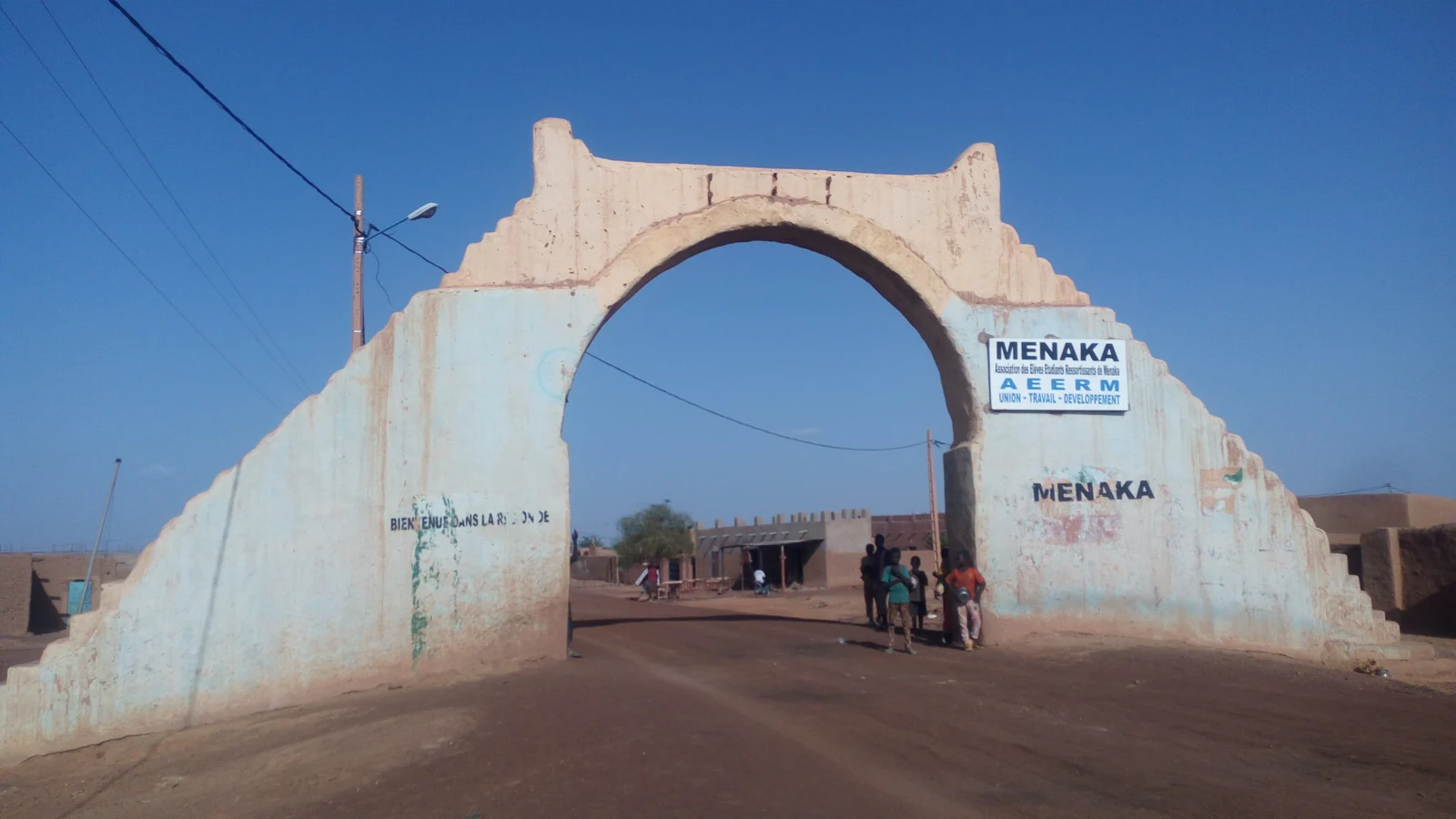 Vue de la ville de Ménaka au Mali en 2017.