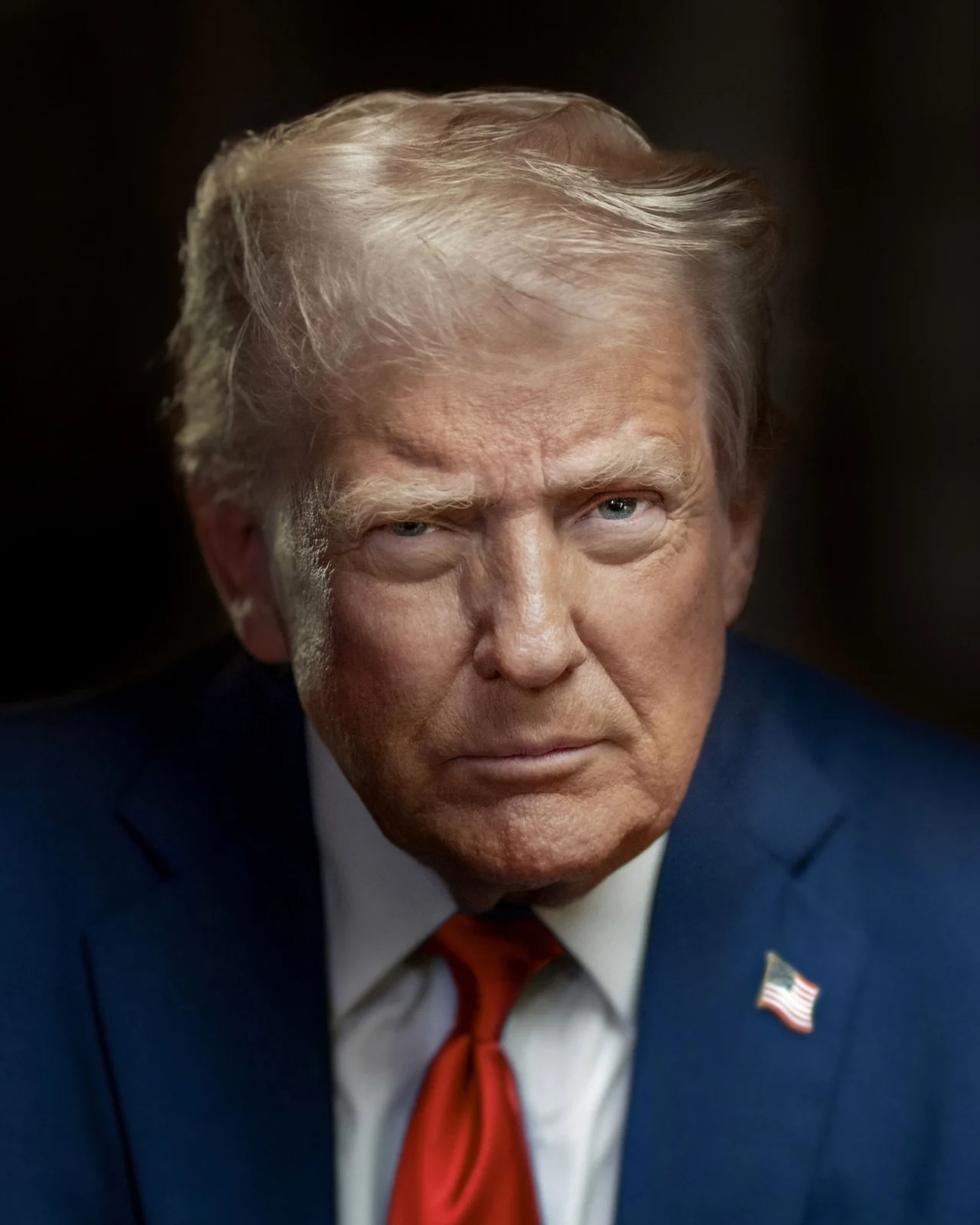 Portrait officiel du président américain Donald Trump, utilisé pour illustrer ses propos sur l'océan Atlantique